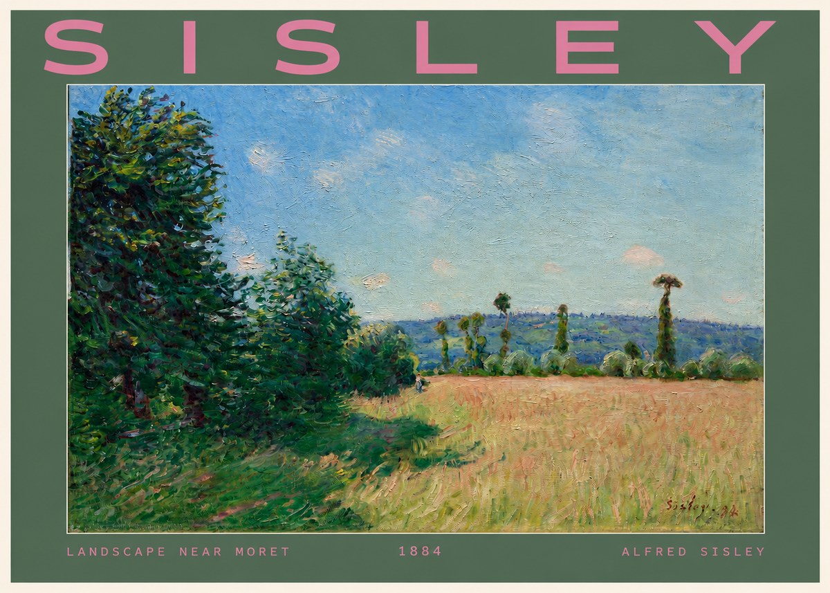 Sisley Landscape Near Moret, 1884 No2 - Plakát