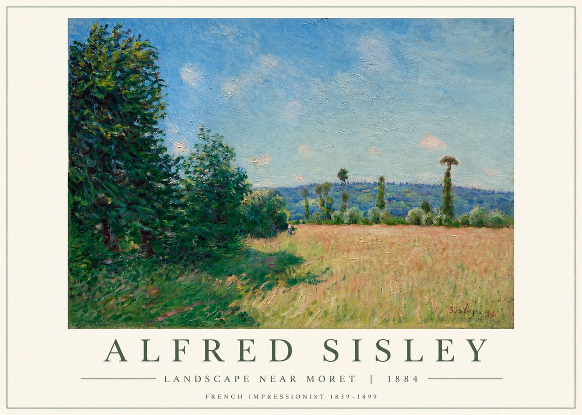 Sisley Landscape Near Moret, 1884 No3 - Plakát