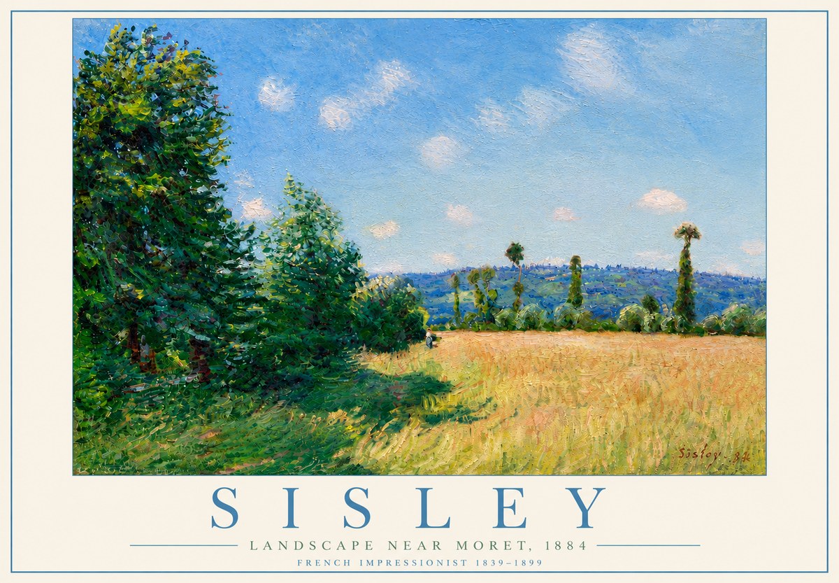 Sisley Landscape Near Moret, 1884 No6 - Plakát