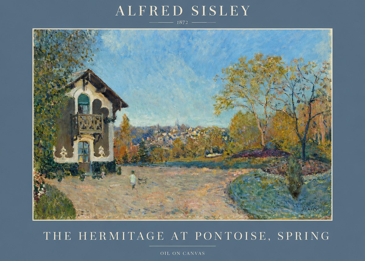 Sisley The Hermitage at Pontoise, Spring No2 - Plakát