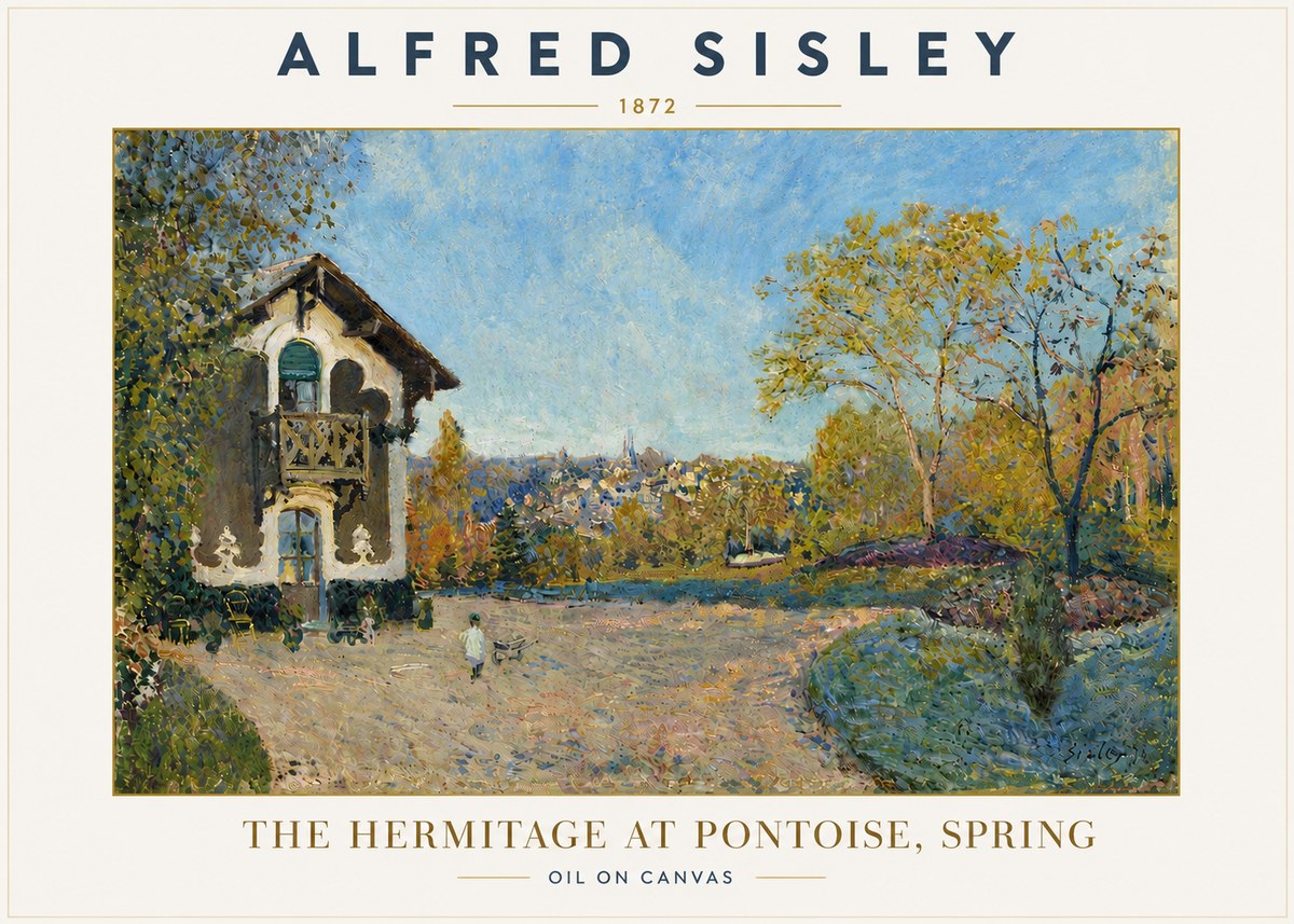 Sisley The Hermitage at Pontoise, Spring No6 - Plakát
