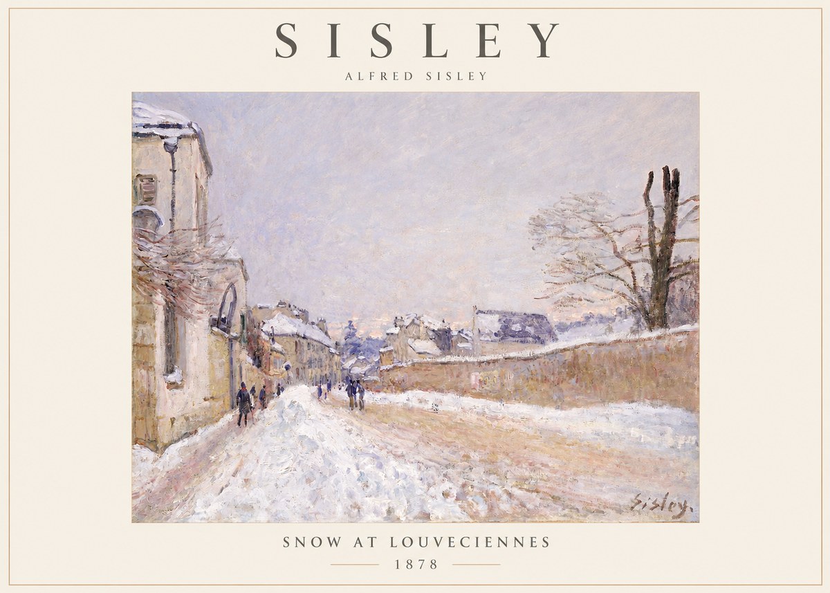 Sisley Snow at Louveciennes No1 - Plakát