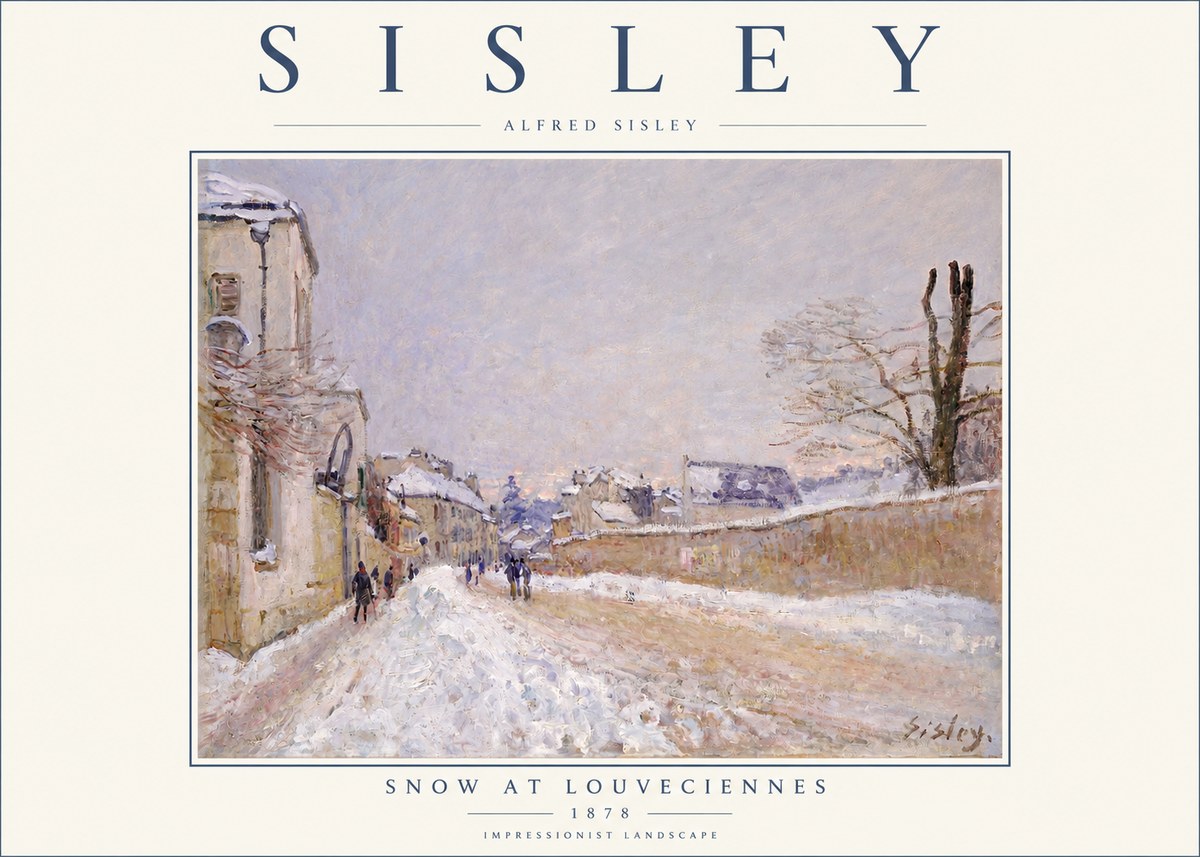 Sisley Snow at Louveciennes No2 - Plakát