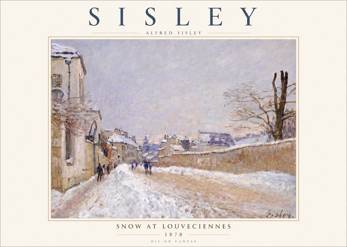 Sisley Snow at Louveciennes No3 - Plakát