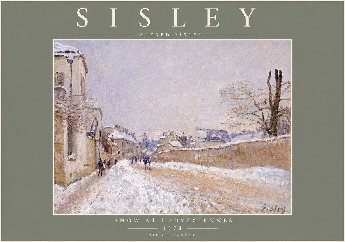 Sisley Snow at Louveciennes No4 - Plakát