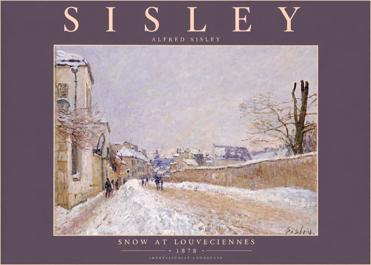 Sisley Snow at Louveciennes No5 - Plakát