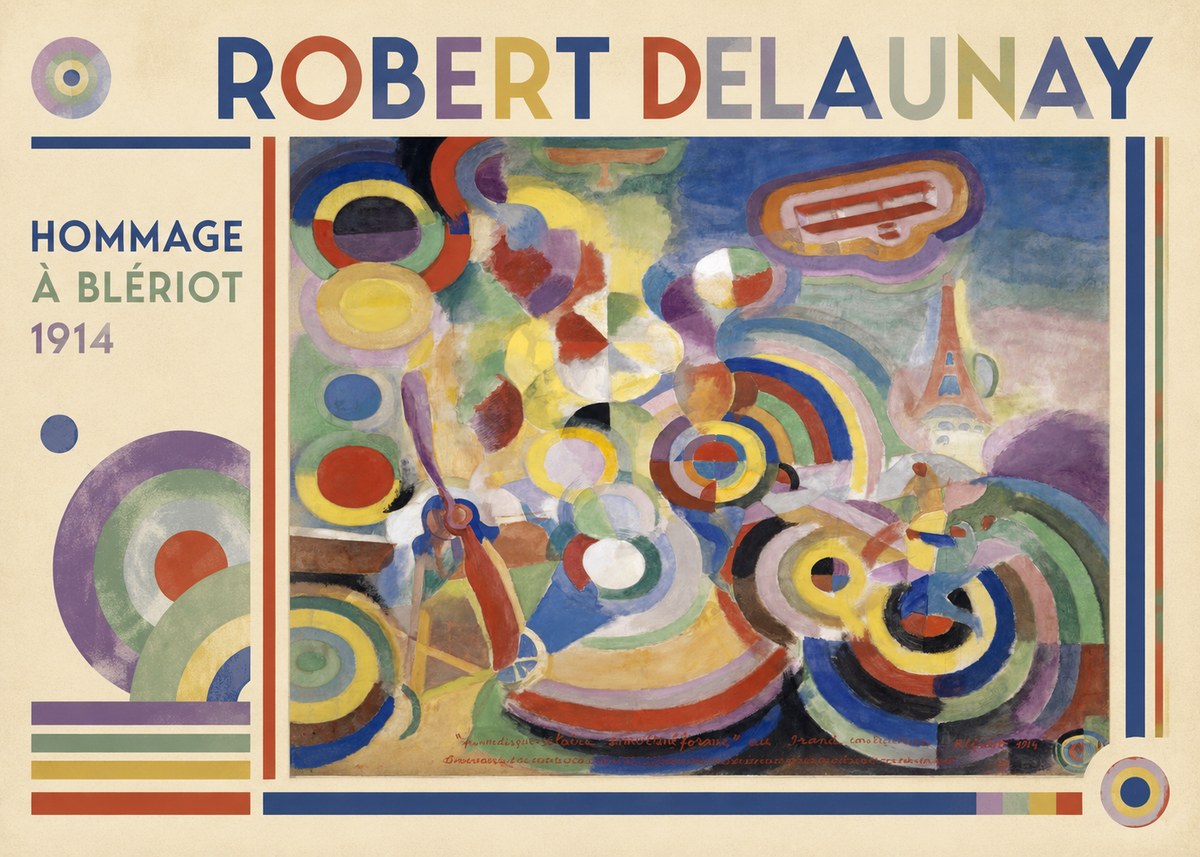Robert Delaunay Hommage À Blériot 1914 No1 - Plakát
