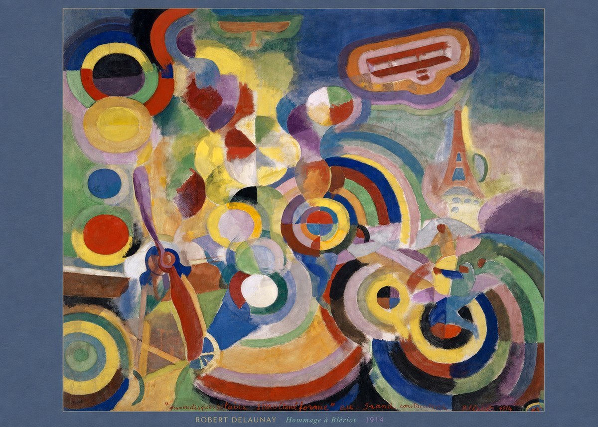 Robert Delaunay Hommage À Blériot 1914 No6 - Plakát