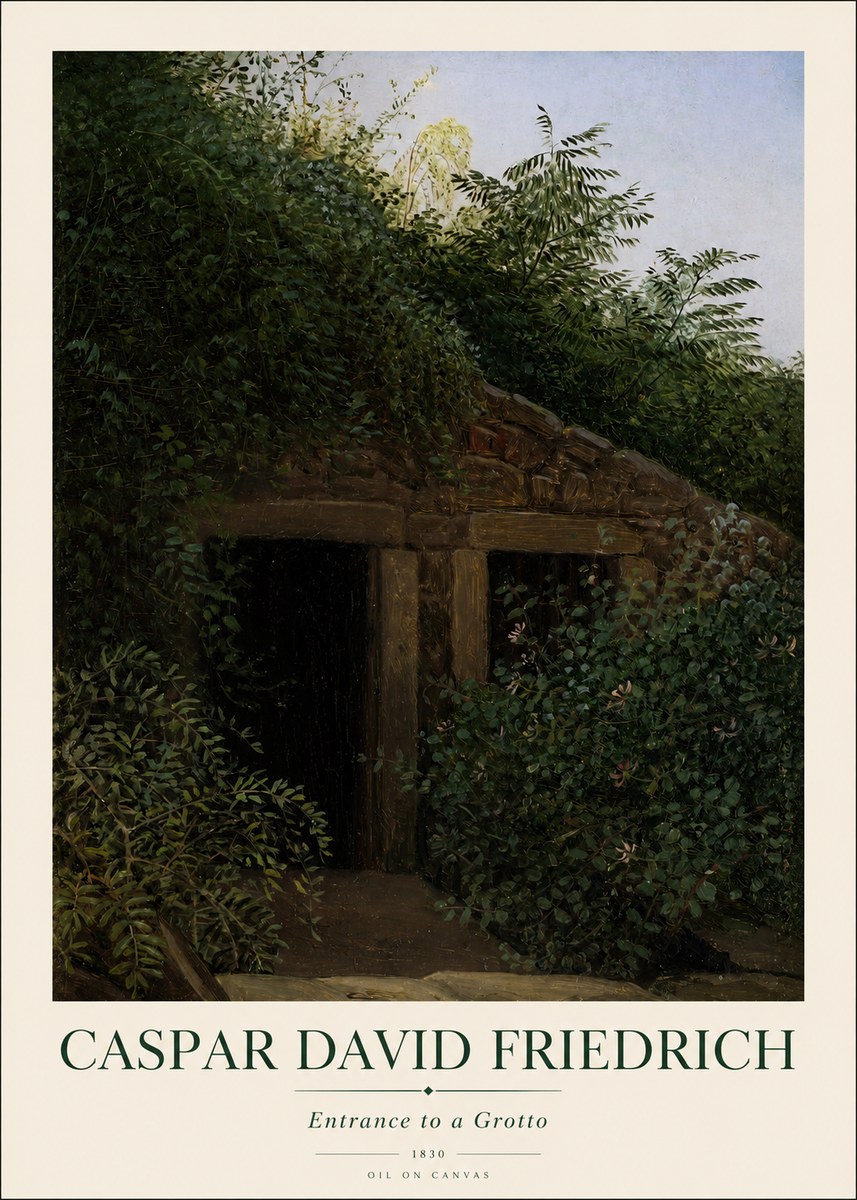 Caspar David Friedrich Entrance to a Grotto No1 - Plakát