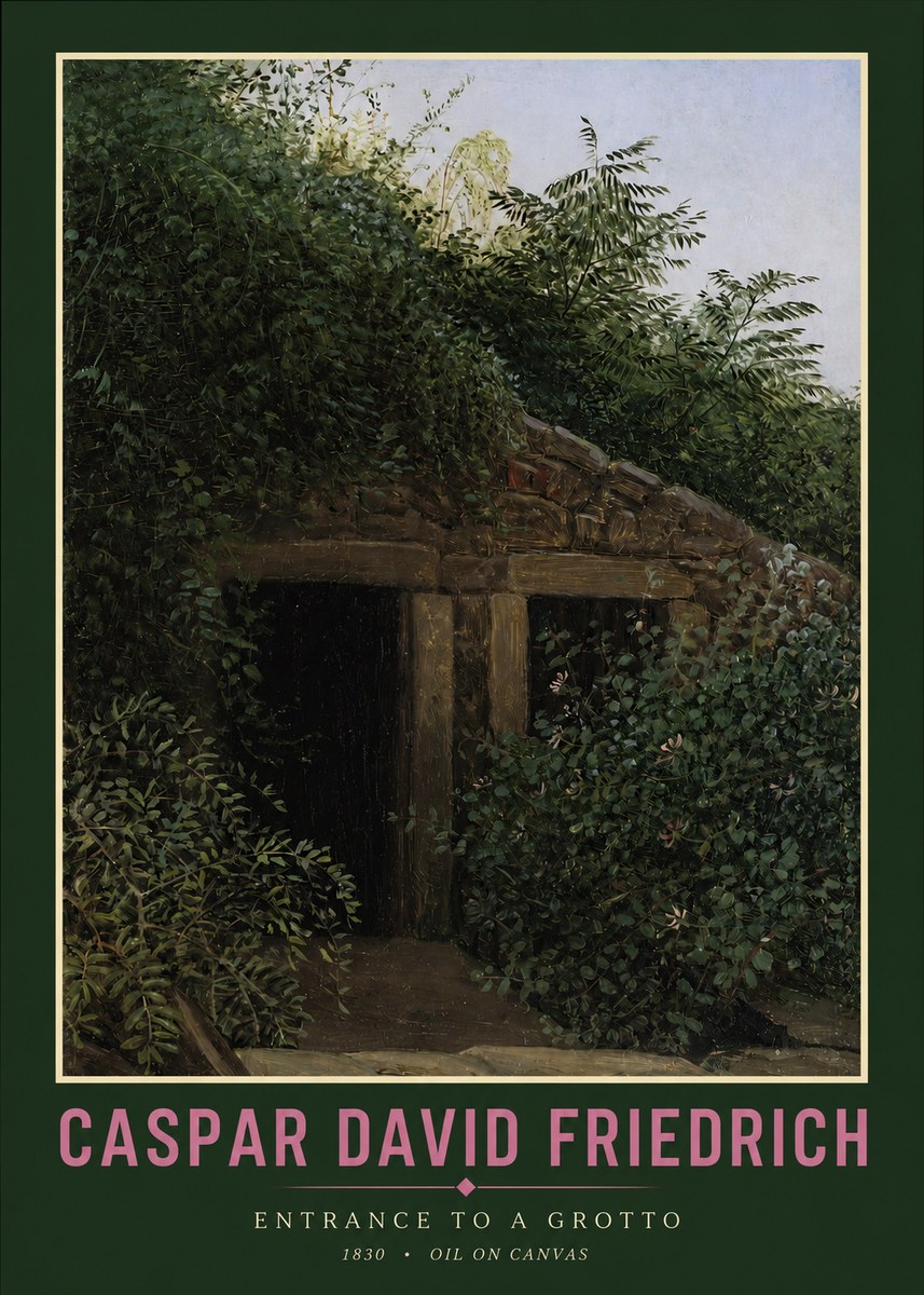 Caspar David Friedrich Entrance to a Grotto No2 - Plakát