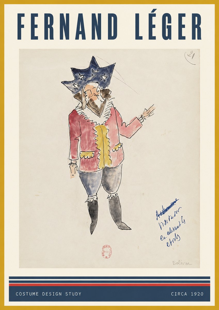 Fernand Léger Bolivar IX No3 - Plakát
