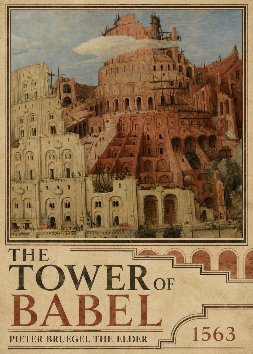 Pieter Bruegel The Tower of Babel XIII No2 - Plakát