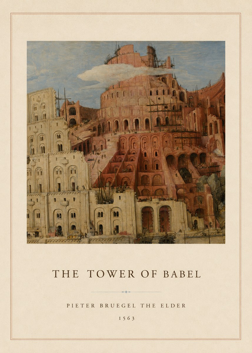 Pieter Bruegel The Tower of Babel XIII No4 - Plakát