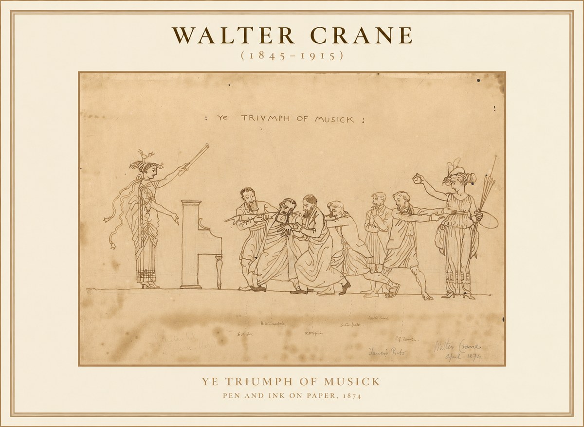 Walter Crane Ye Triumph of Musick No1 - Plakát