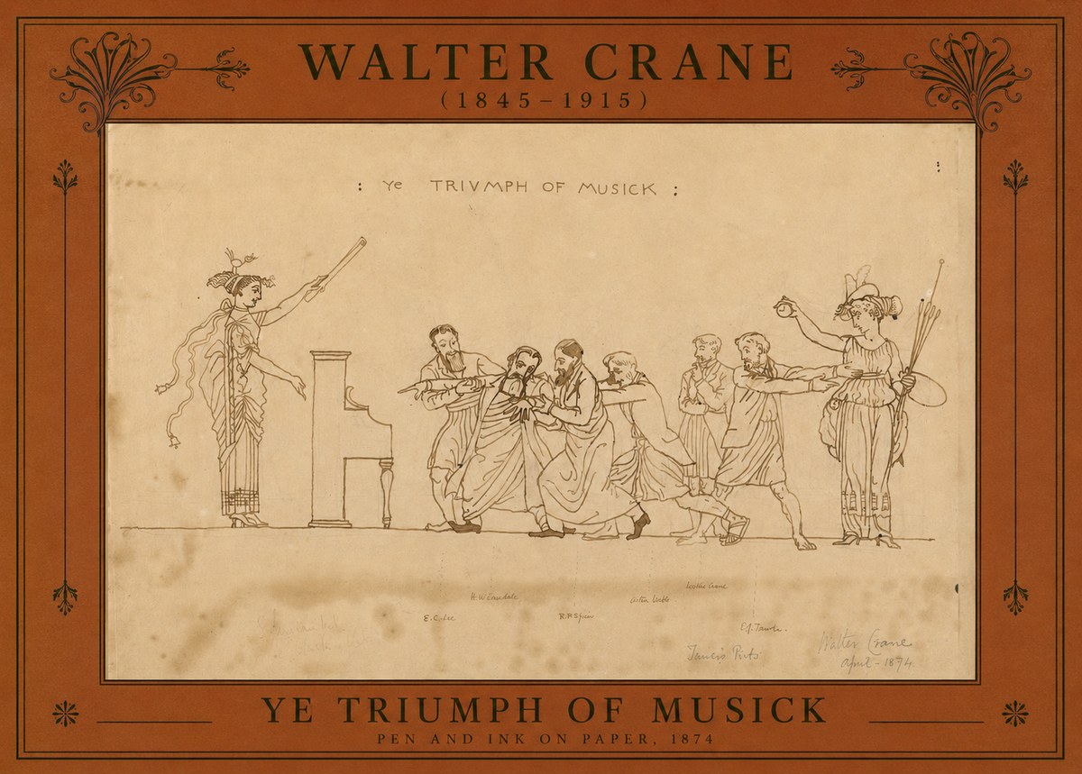 Walter Crane Ye Triumph of Musick No2 - Plakát