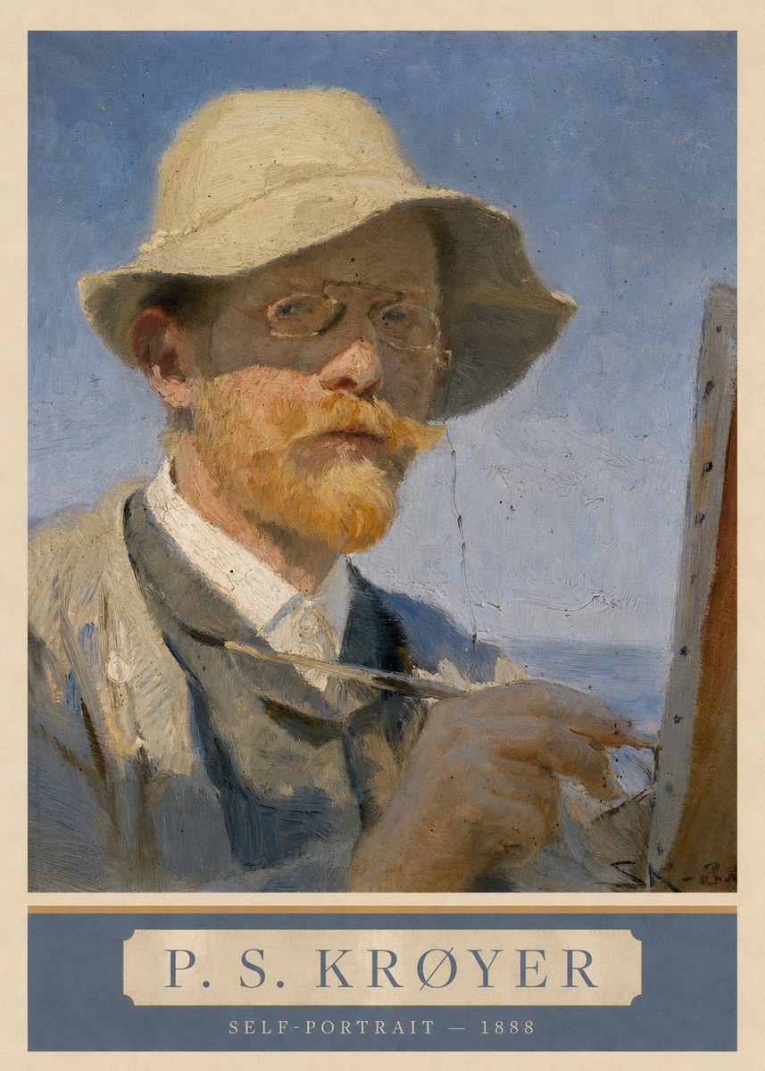 P.S. Krøyer Self-portrait III No3 - Plakát
