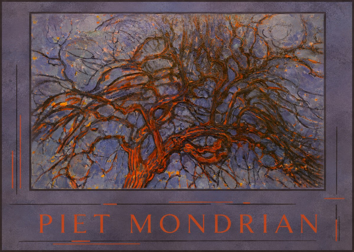 Piet Mondrian The Red Tree No3 - Plakát