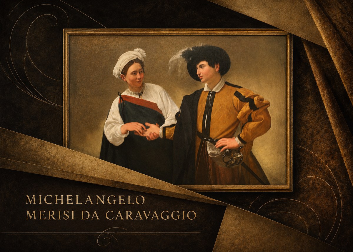 Michelangelo Merisi da Caravaggio The Cardsharps IV No4 - Plakát