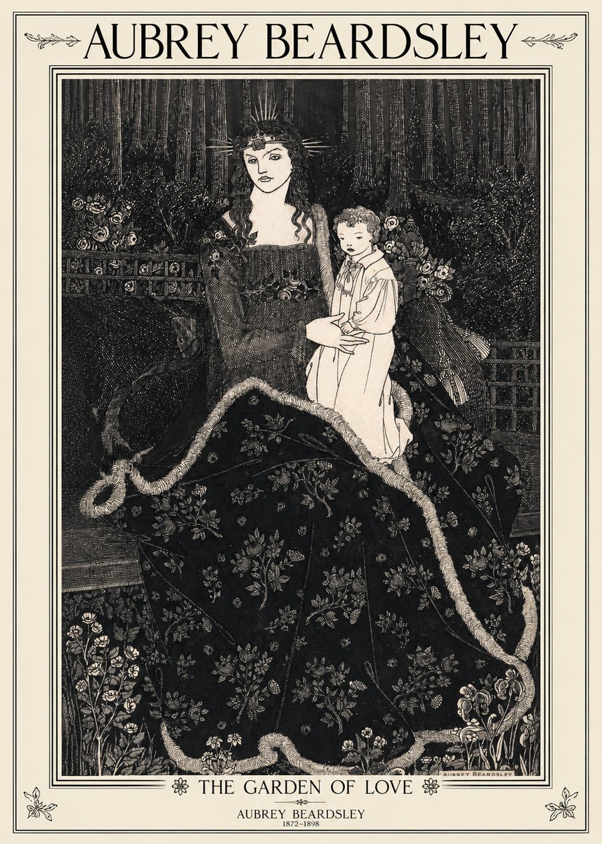 Aubrey Beardsley The Garden of Love No1 - Plakát