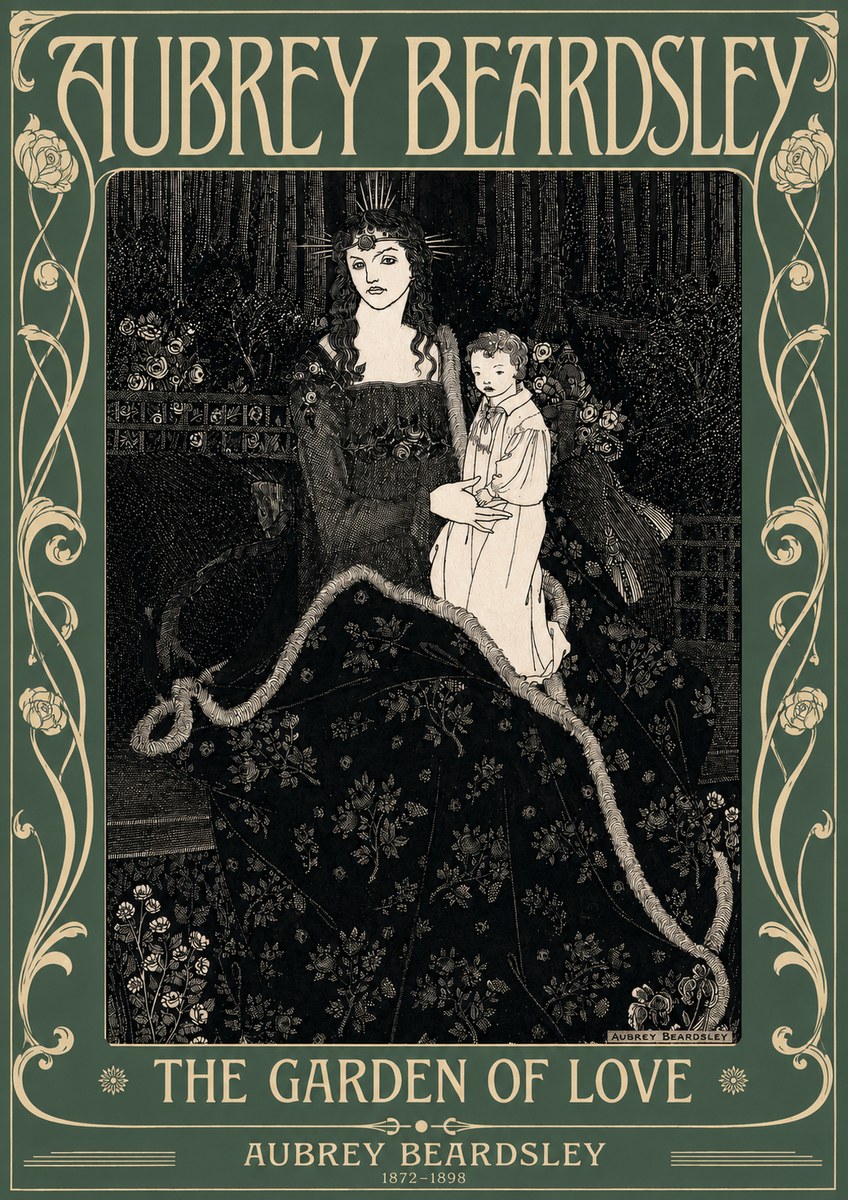 Aubrey Beardsley The Garden of Love No3 - Plakát