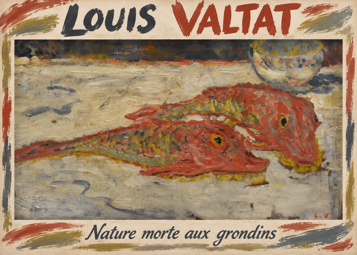 Louis Valtat Nature Morte Aux Grondins No1 - Plakát