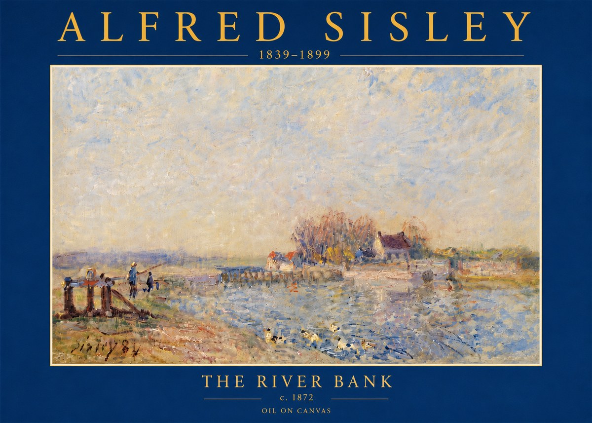 Sisley The River Bank I No5 - Plakát