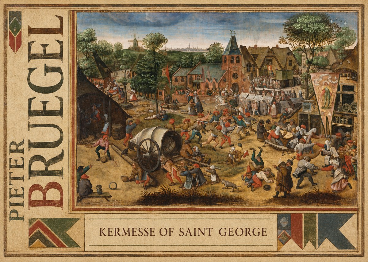 Pieter Bruegel Kermesse of Saint George No2 - Plakát