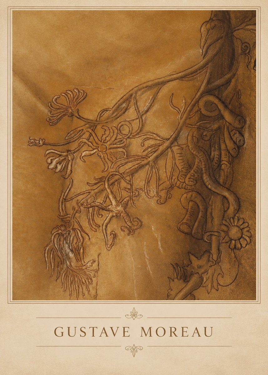 Gustave Moreau Organic Forms Study No2 - Plakát
