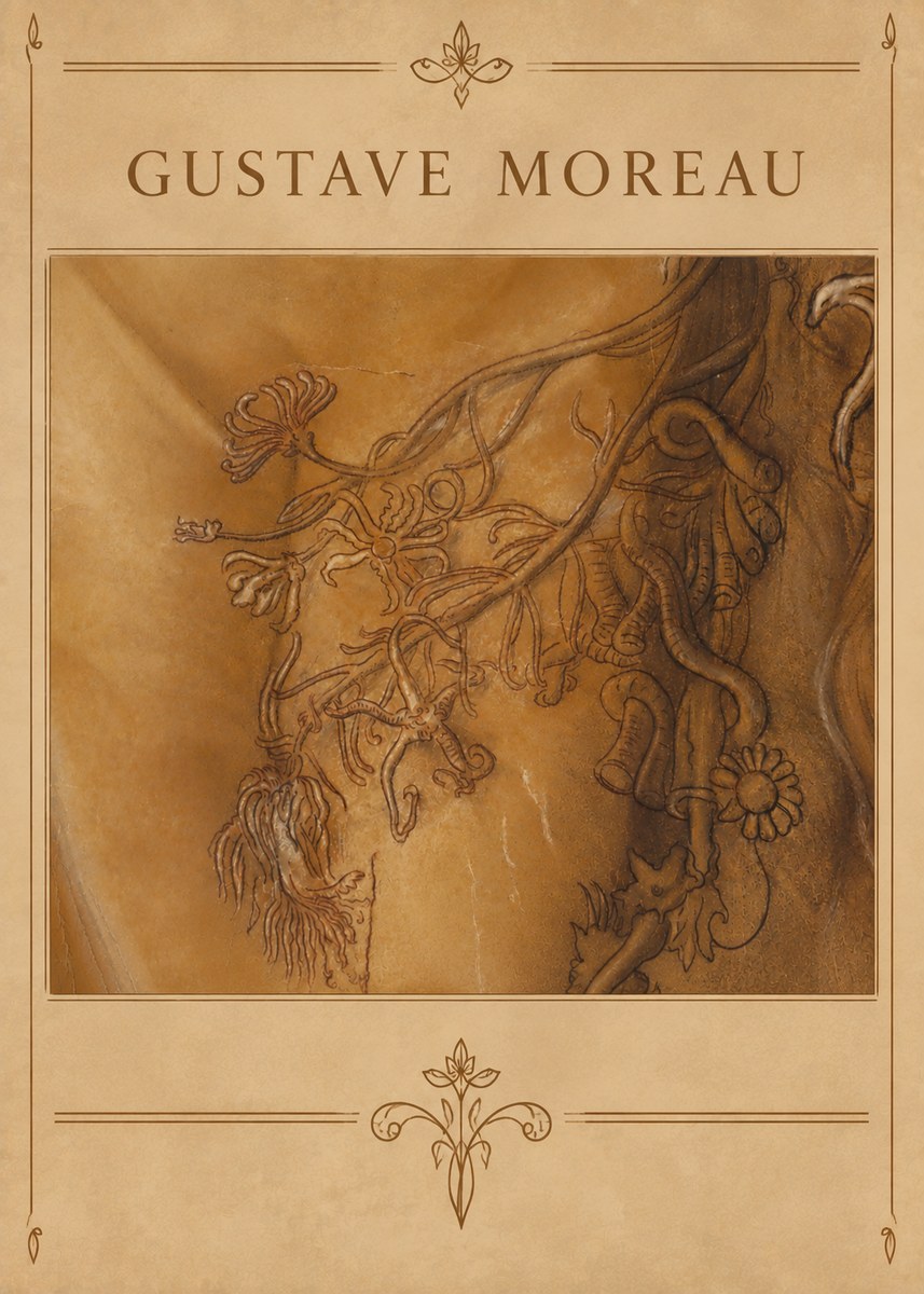 Gustave Moreau Organic Forms Study No5 - Plakát