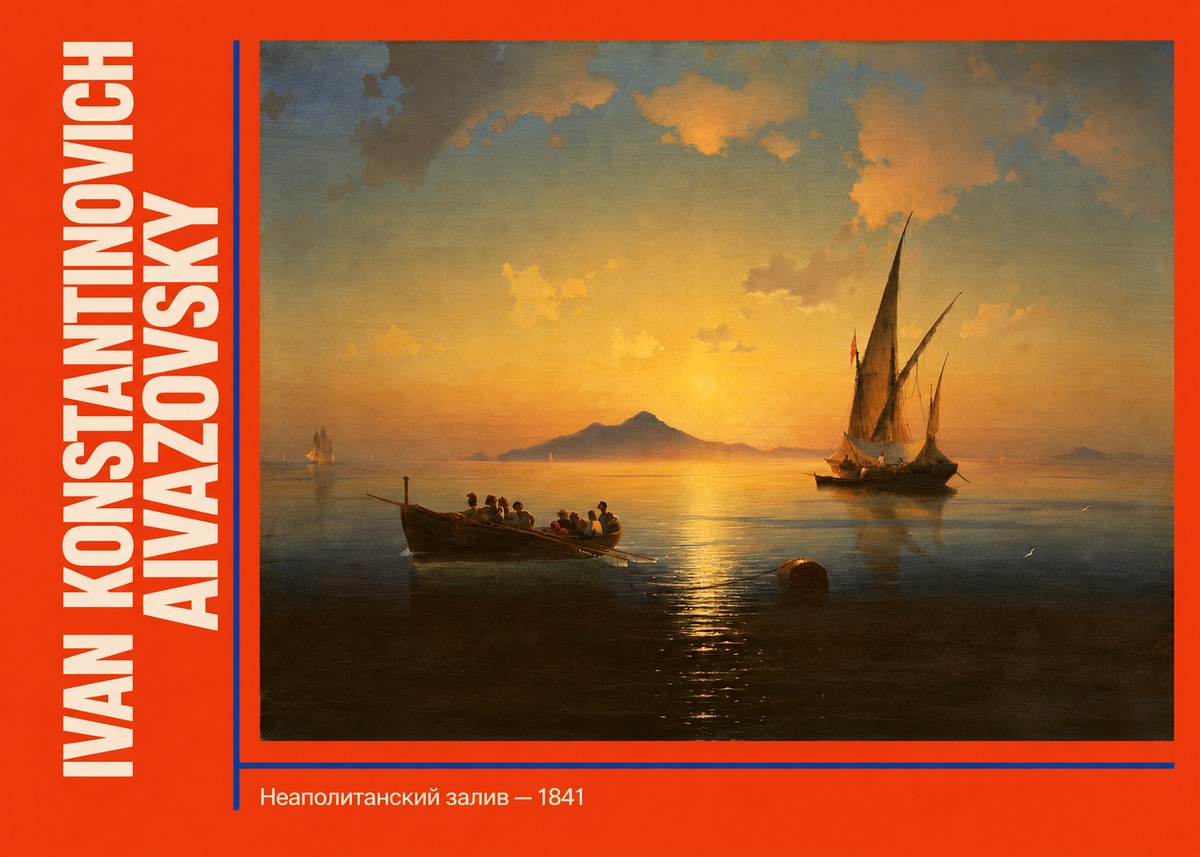 Ivan Konstantinovich Aivazovsky Неаполитанский Залив No2 - Plakát
