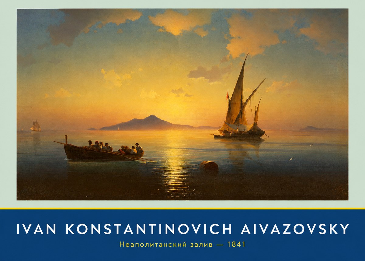 Ivan Konstantinovich Aivazovsky Неаполитанский Залив No3 - Plakát
