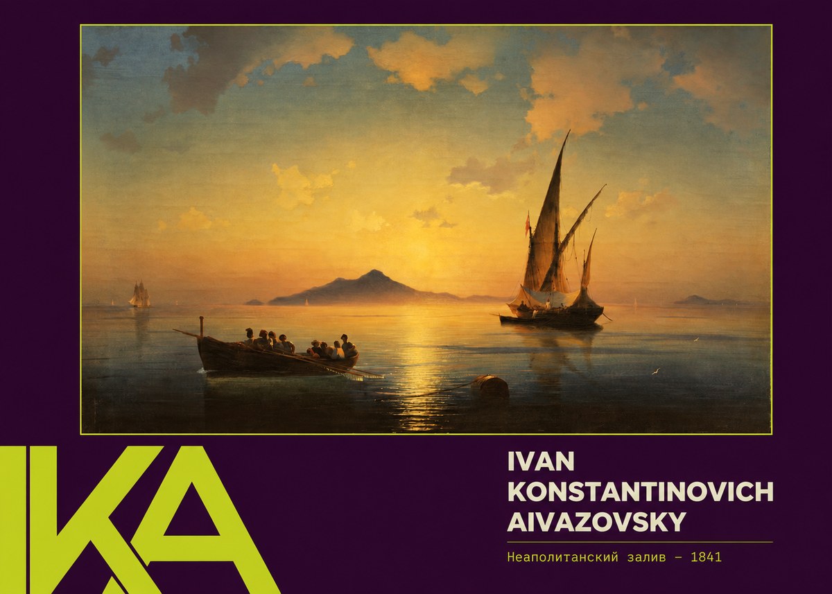 Ivan Konstantinovich Aivazovsky Неаполитанский Залив No5 - Plakát