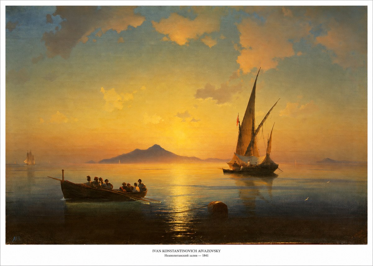 Ivan Konstantinovich Aivazovsky Неаполитанский Залив No6 - Plakát