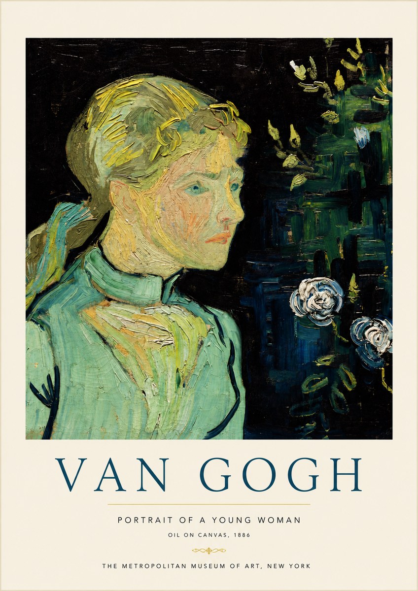 Van Gogh Portrait of a Young Woman No5 - Plakát