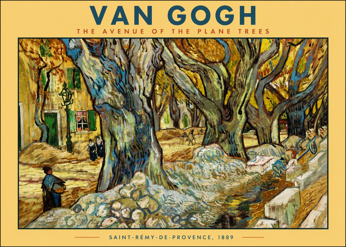 Van Gogh The Avenue of the Plane Trees No2 - Plakát