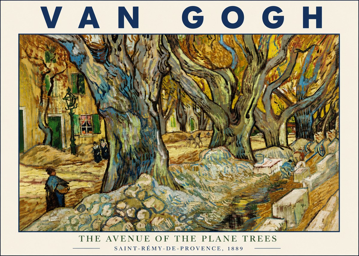 Van Gogh The Avenue of the Plane Trees No4 - Plakát