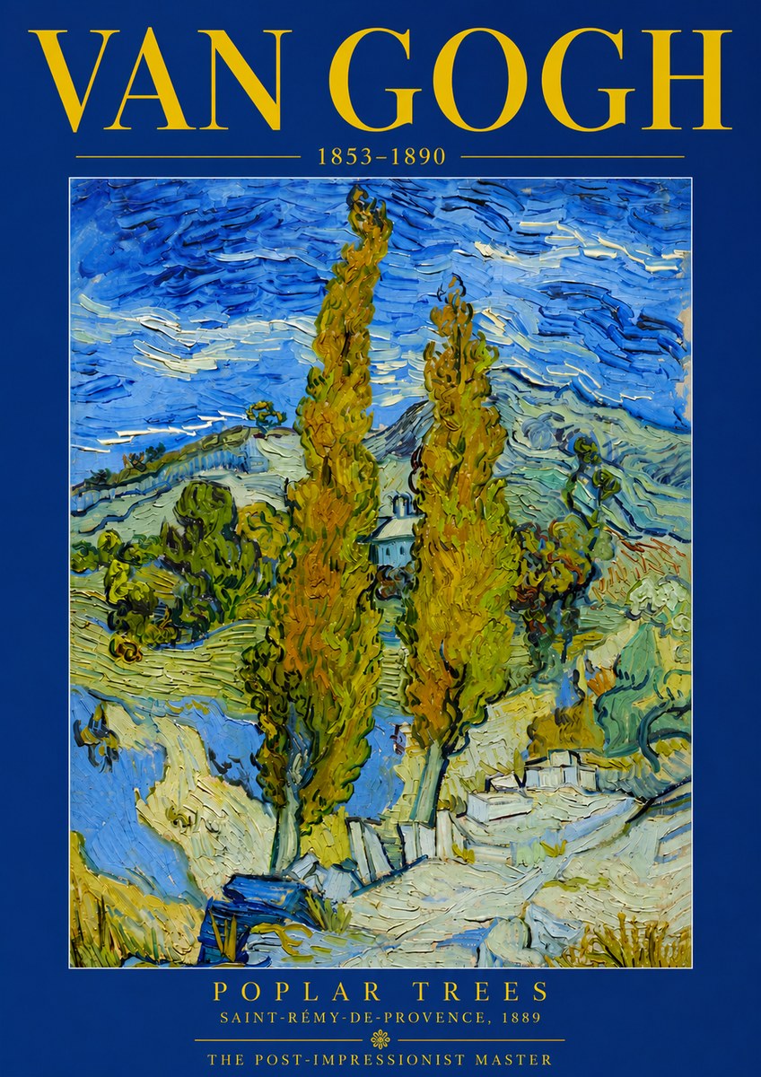 Van Gogh Poplar Trees No4 - Plakát