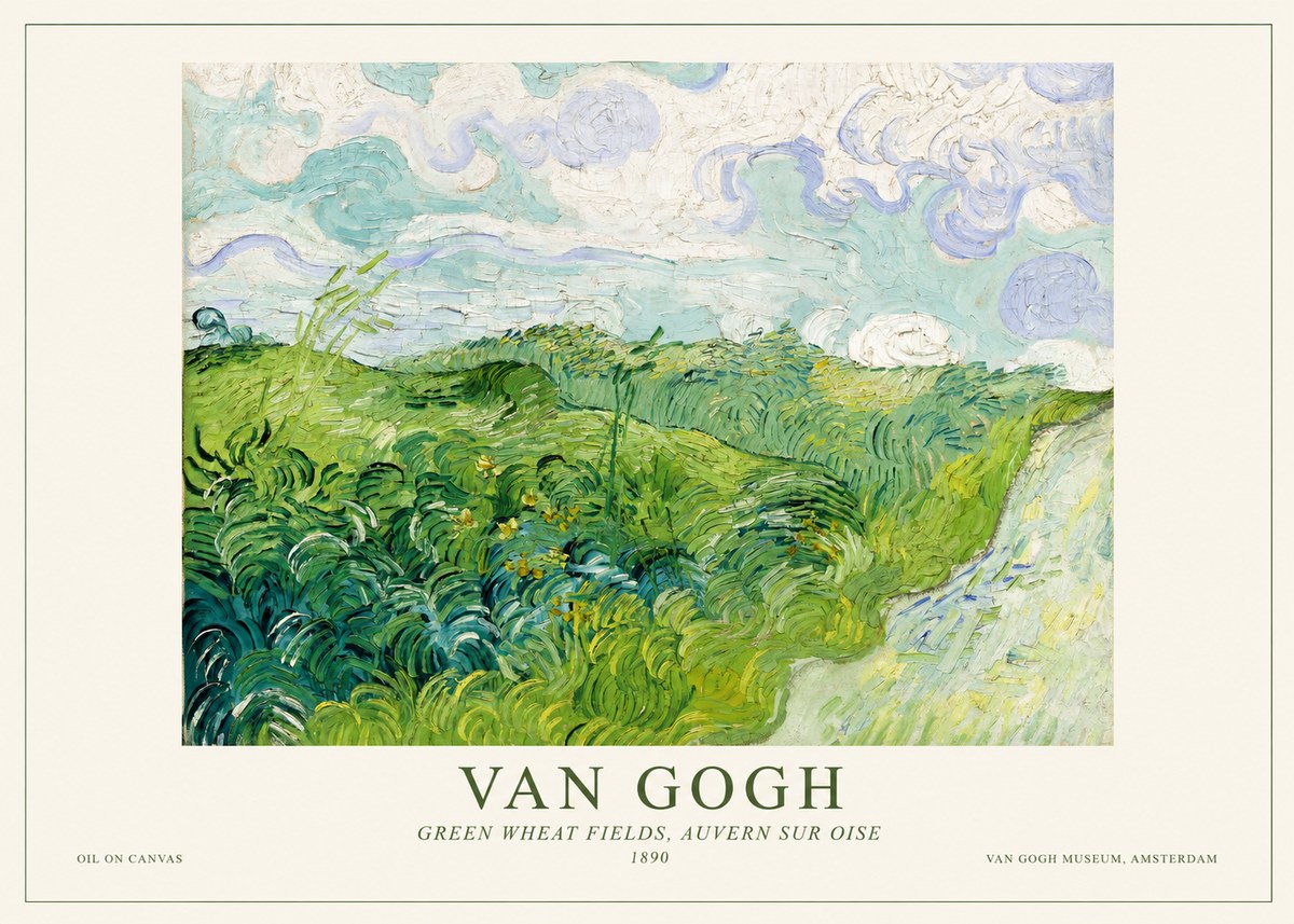 Van Gogh Green Wheat Fields, Auvern Sur Oise No1 - Plakát