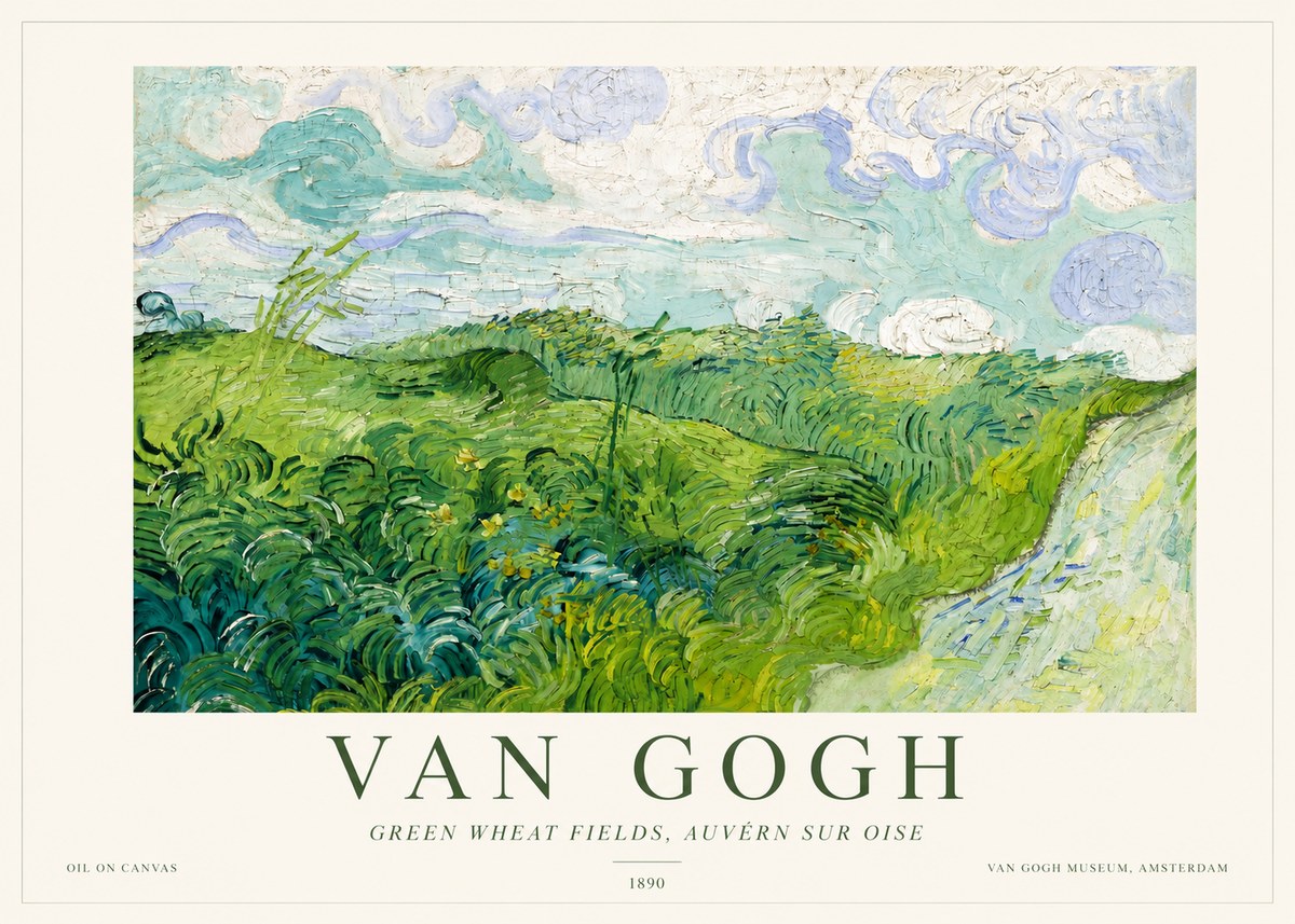 Van Gogh Green Wheat Fields, Auvern Sur Oise No3 - Plakát