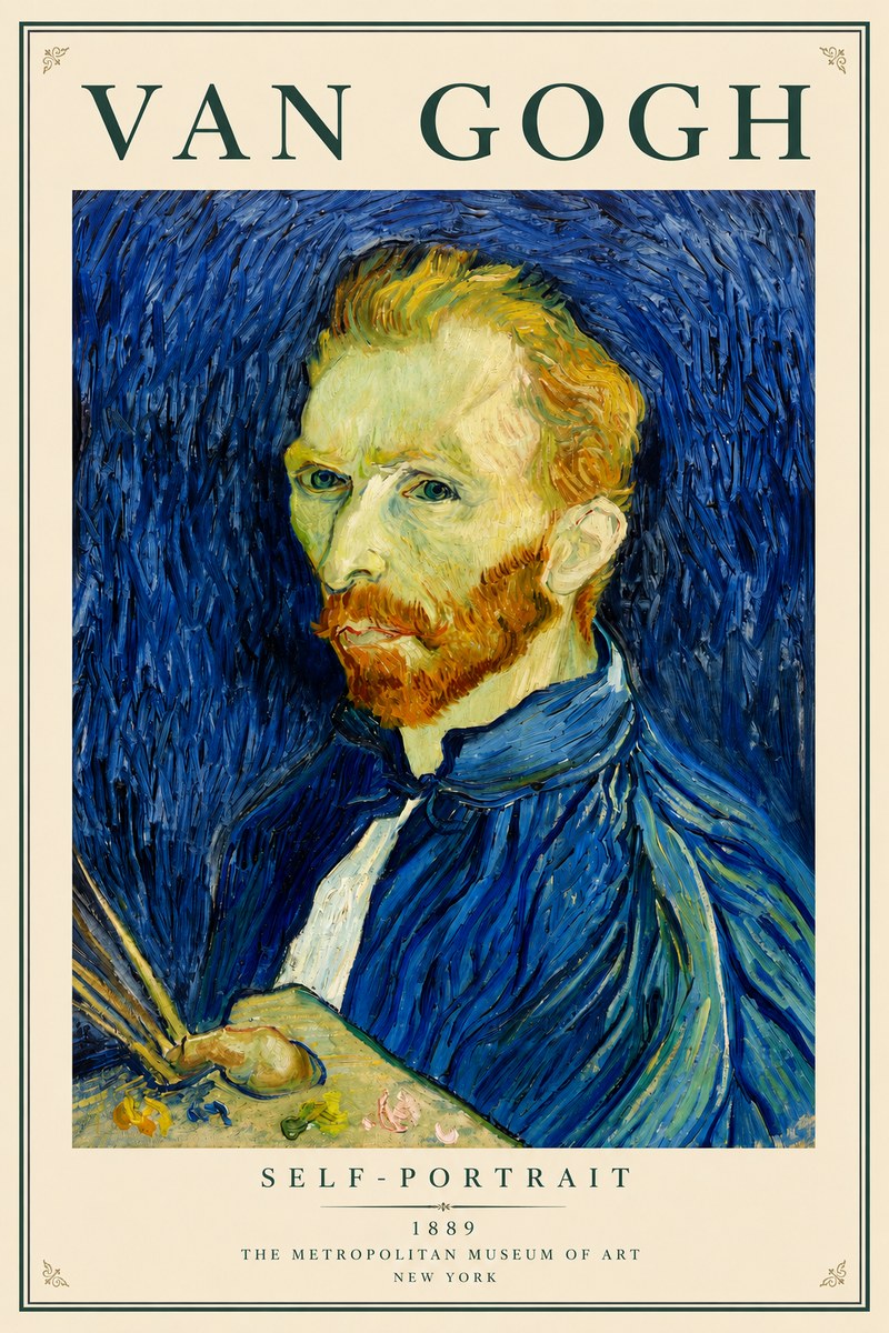 Van Gogh Self-portrait I No3 - Plakát
