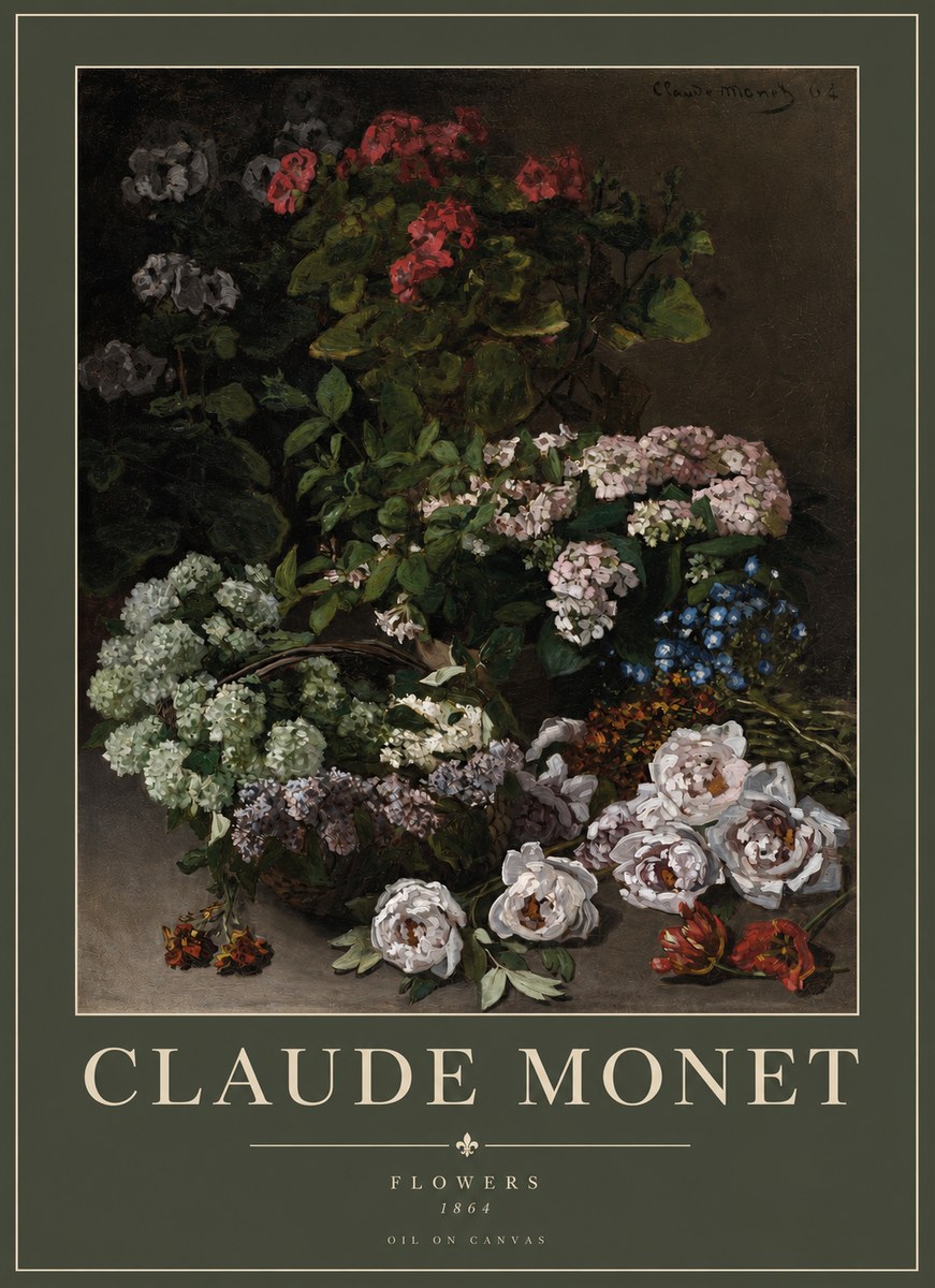 Monet Flowers No2 - Plakát