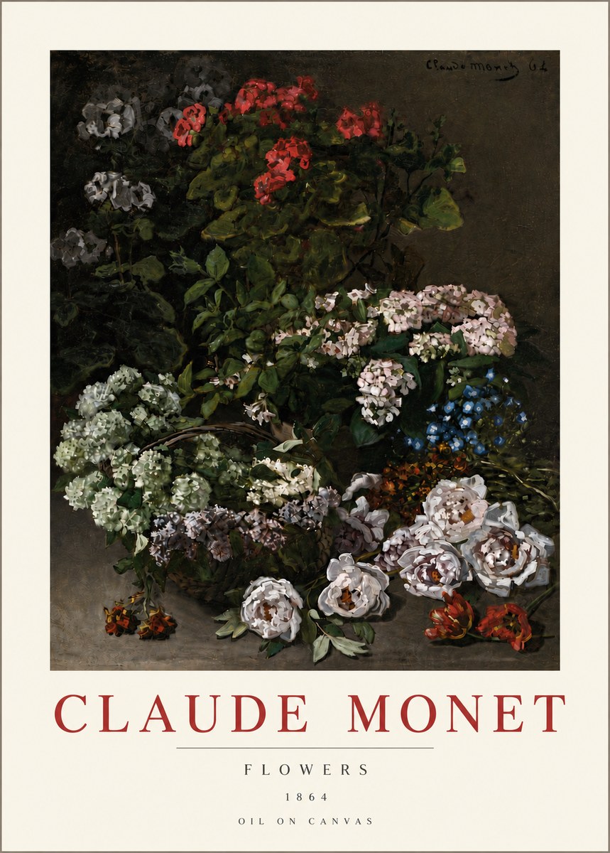 Monet Flowers No6 - Plakát