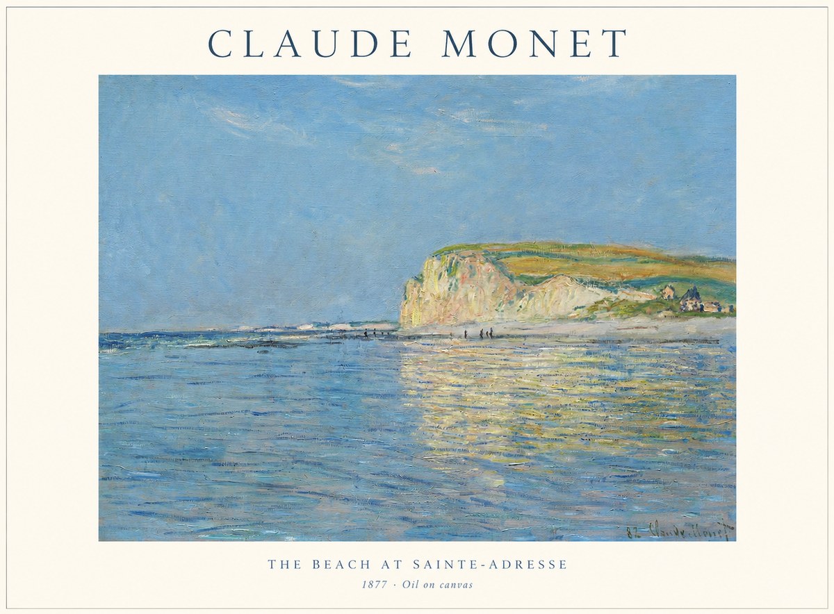 Monet The Beach at Sainte-adresse III No1 - Plakát
