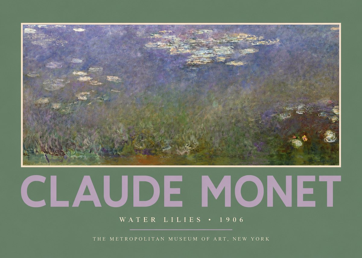 Monet Water Lilies - 1906 No2 - Plakát