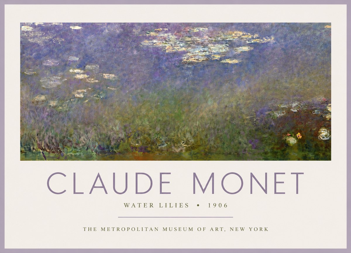 Monet Water Lilies - 1906 No4 - Plakát