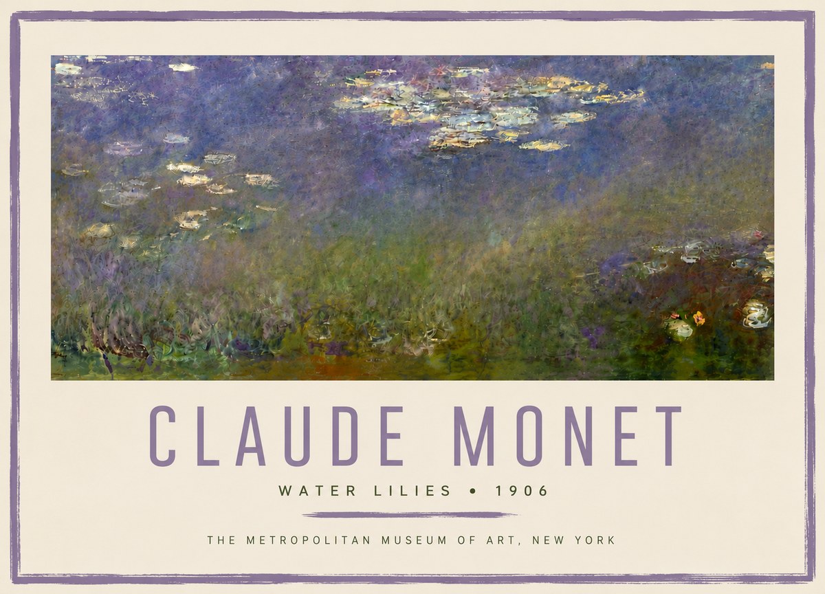 Monet Water Lilies - 1906 No6 - Plakát