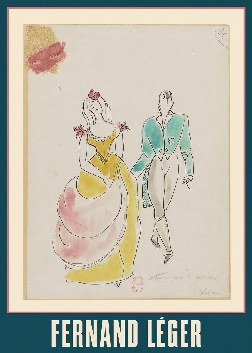 Fernand Léger Costume Pour "Le Mandarin" No1 - Plakát