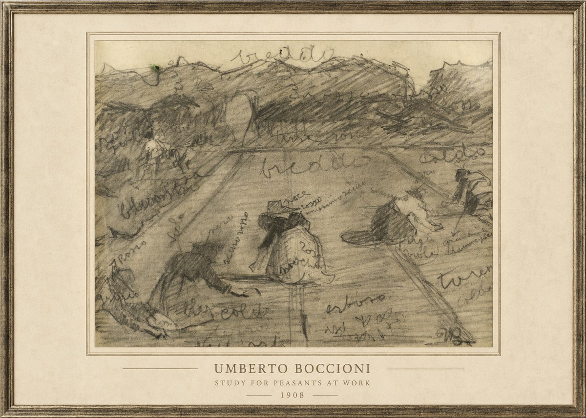 Umberto Boccioni Study for Peasants at Work No1 - Plakát