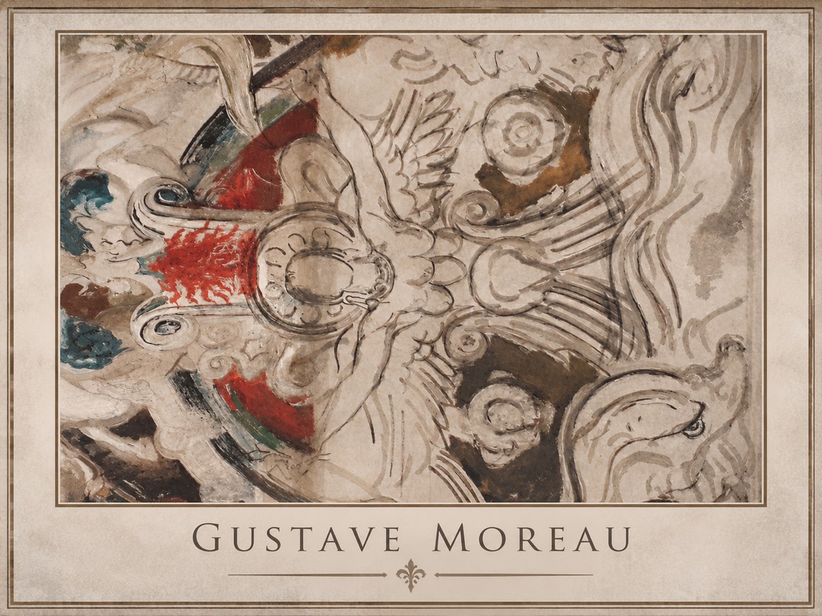 Gustave Moreau Decorative Composition No1 - Plakát