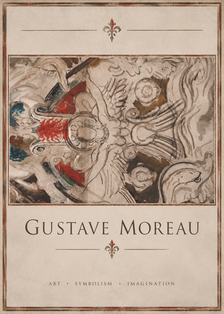 Gustave Moreau Decorative Composition No4 - Plakát
